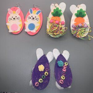 3ct Easter & Bunny Themed DIY Statement Earrings